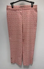 89th & Madison Women's Cropped Stretch Pull On Pant Crosshatch Sz M