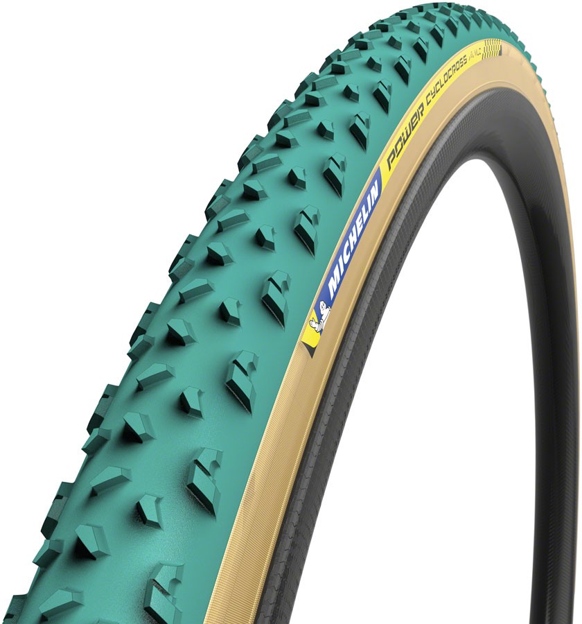 Грязевая шина Michelin Power Cyclocross Mud 700x33 Трубчатая складная зеленая Коричневая - Прочная 18390₽