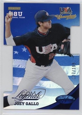 2013 USA Baseball Champions Certified Legends Die-Cut Mirror Blue Joey Gallo 8q4