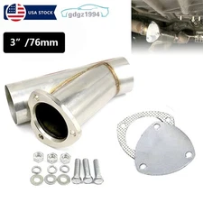 3" Stainless Steel Electric Exhaust Y Pipe Header with Seal Flange Gasket 3inch