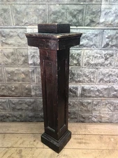 Newel Post Porch Column, Wood Architectural Salvage Repurpose Railing Vintage, Y