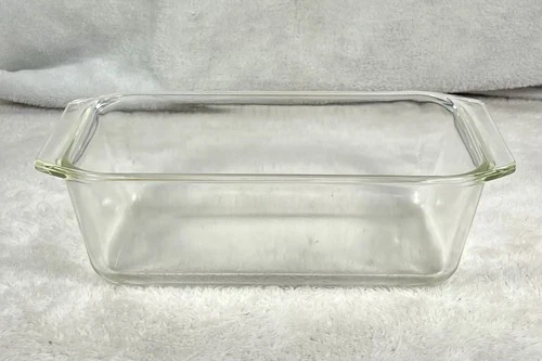 Pyrex Vintage Clear Glass Baking Dish 215-B Rectangle 9x5x3 USA Made Kitchenware