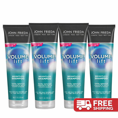 John Frieda Volume Lift Lightweight 4 pack Shampoo for Natural Fullness, 8.45 oz