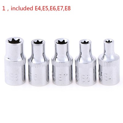 Socket Wrench Set Torx Star Bits External Female E Socket Automotive Shop Tools
