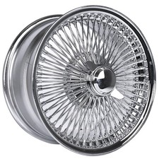 16x7 La Wire Wheels Fwd 100-spoke Straight Lace Chrome Rims 1pc