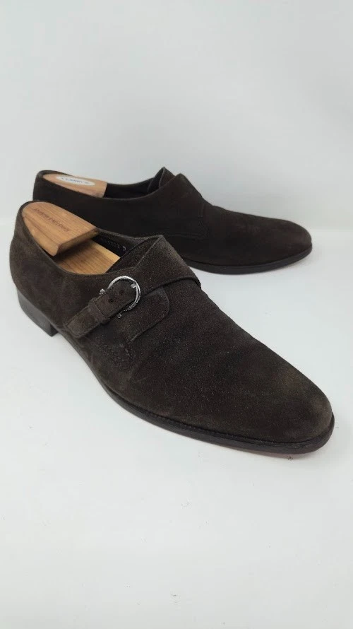 Salvatore Ferragamo Suede Brown Dress Shoes for Men for sale  display picture 1