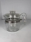 Vintage Pyrex Flameware 2 - 4 Cup Coffee Complete Percolator # 7754  Complete