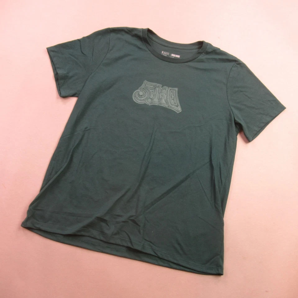 Camisa Pullover Verde Informal 5.11 Mujer Grande Manga Corta Cuello Redondo Foto 2 de 4