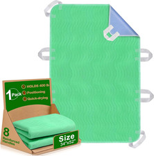 Positioning Bed Pad with Handles - Quick Drying Bed Pads with 8 Reinforced Handl