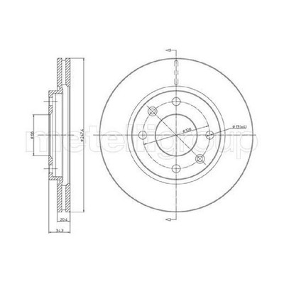 2x Bremsscheibe vorne für AC Cobra 4 id36476