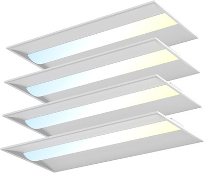 Dimmable 2x4 LED Troffer Light, 30W/40W/50W, 3500K/4000K/5000K, 4-Pack