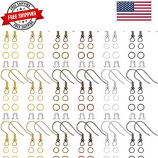 960PCS Earrings Making Supplies Kit with 240PCS Earring Hooks, 420PCS Jump Ri...