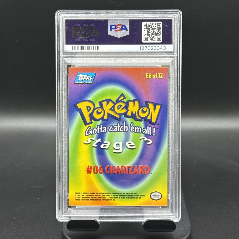 1999 TOPPS POKEMON THE MOVIE EDITION #E6 CHARIZARD #6 PSA 7 - Image 2 of 2