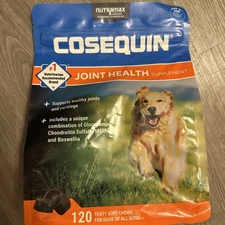 COSEQUIN JOINT HEALTH SUPPLEMENT FOR DOGS 120 TASTY SOFT CHEWS 06/27