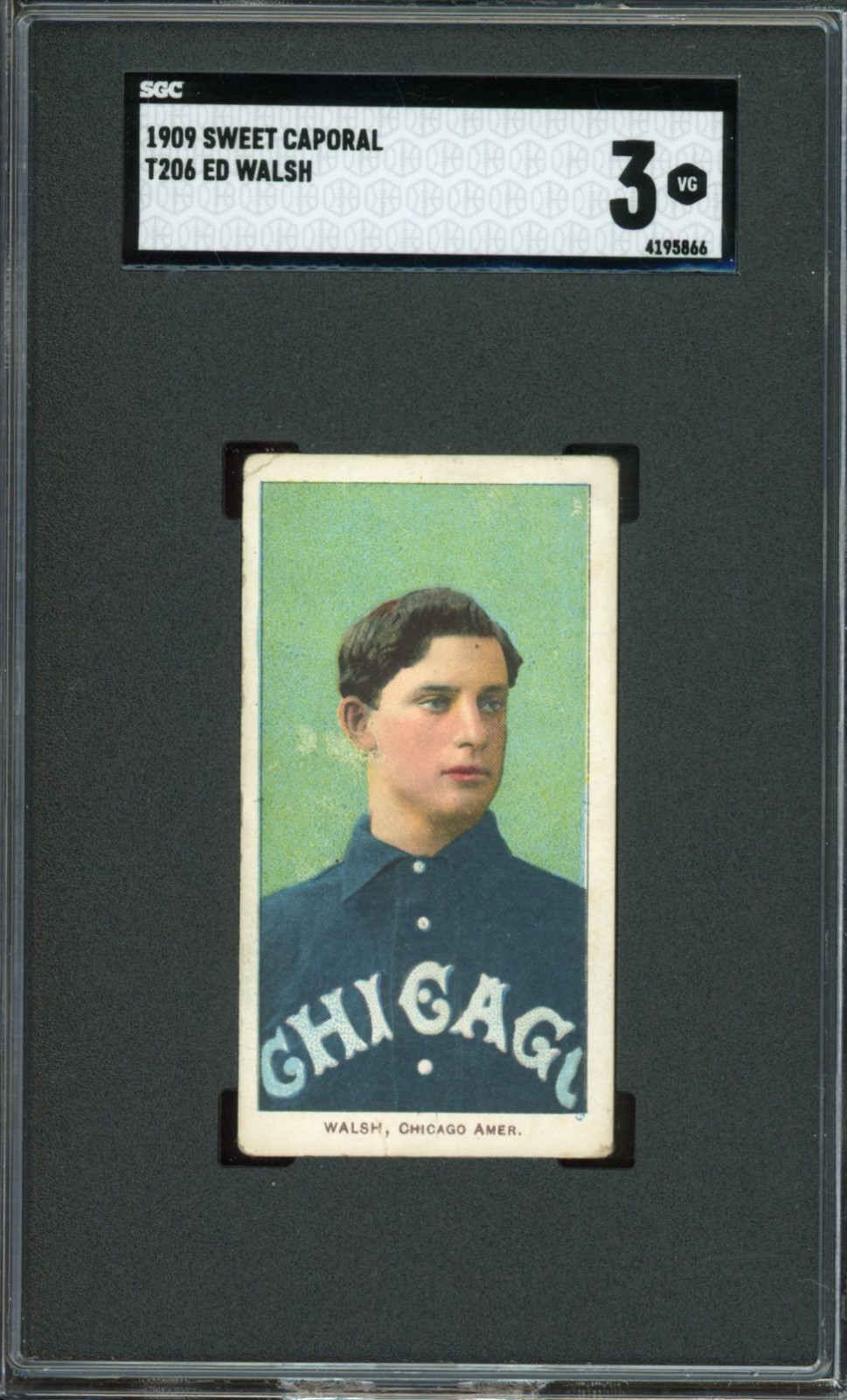 1909-1911 T206 ED WALSH Chicago White Sox HOF SGC 3 ***SWEET CAPORAL 150/30***