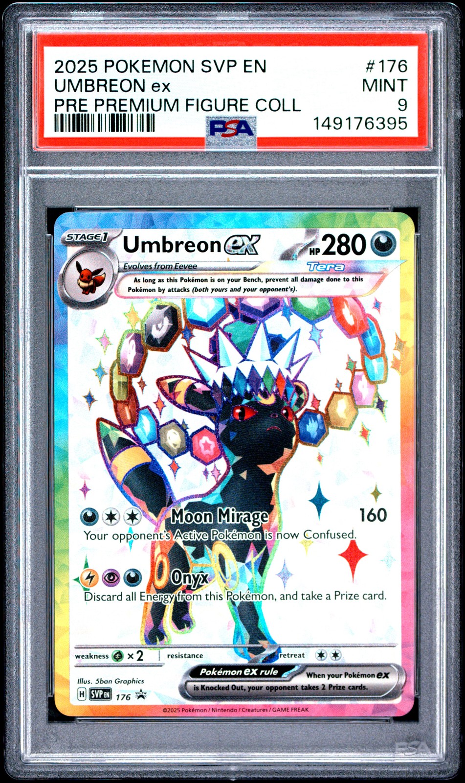 2025 POKEMON SVP EN-SV BLACK STAR PROMO #176 UMBREON EX PSA 9