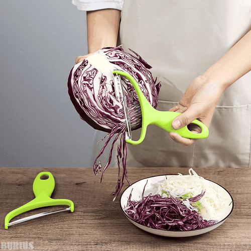 Utensili Pelapatate Cucina Verde Tritatutto Verdure Acciaio Inox Pelapatate - Foto 8 di 9
