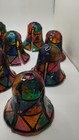 Vintage Plastic Bell Faux Stained Glass Christmas Light Covers Lot Of 10 — photo 2