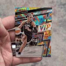 2025 National Convention Vip Gold Pack A'ja Wilson #6 “HELLO” Cracked Ice # /45