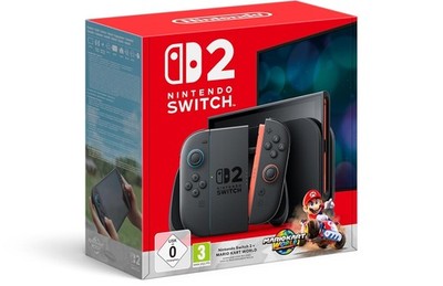 Nintendo Switch 2 Konsole Schwarz + Videospiel Mario Kart World NEU OVP