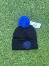 Official Queens Park Rangers FC QPR Adults Black/blue Bobble Hat BNWT
