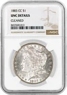 1883 CC Carson City $1 Morgan Silver Dollar NGC UNC Details Cleaned