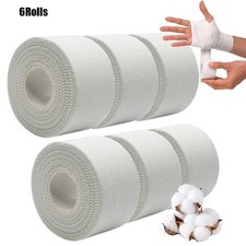6pcs Athletic Tape Boxing Adhesive Sport Tape Cotton White Injury Taping 2.5/3.8