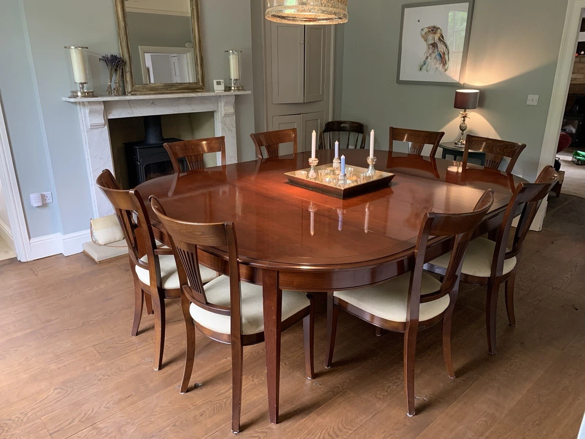 Grange extendable dining table and 8 chairs used 180cm x 130cm 180cm 230cm