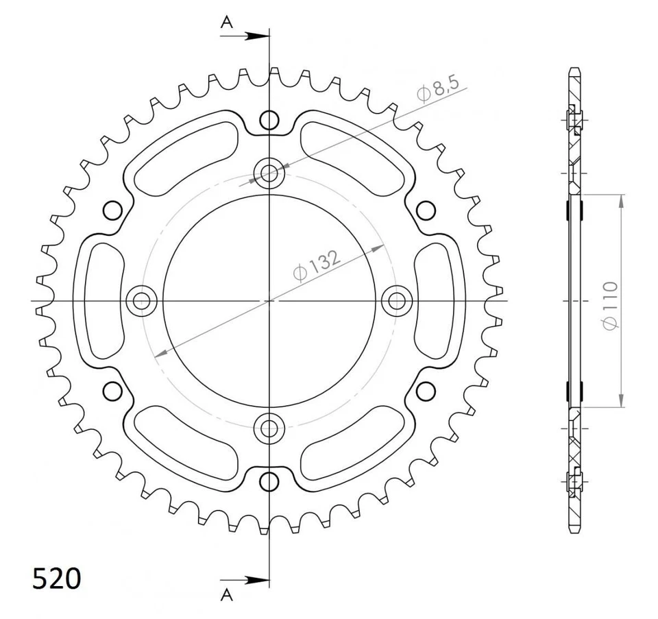 Supersprox Stealth Sprocket KTM 250 Freeride/Freeride R (13-22) 46T Orange - Image 2 of 4