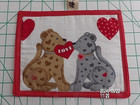 Puppy Dog Canine Panel Print Wall Hanging 7" X 9" Love Hearts Handmade new — photo 4