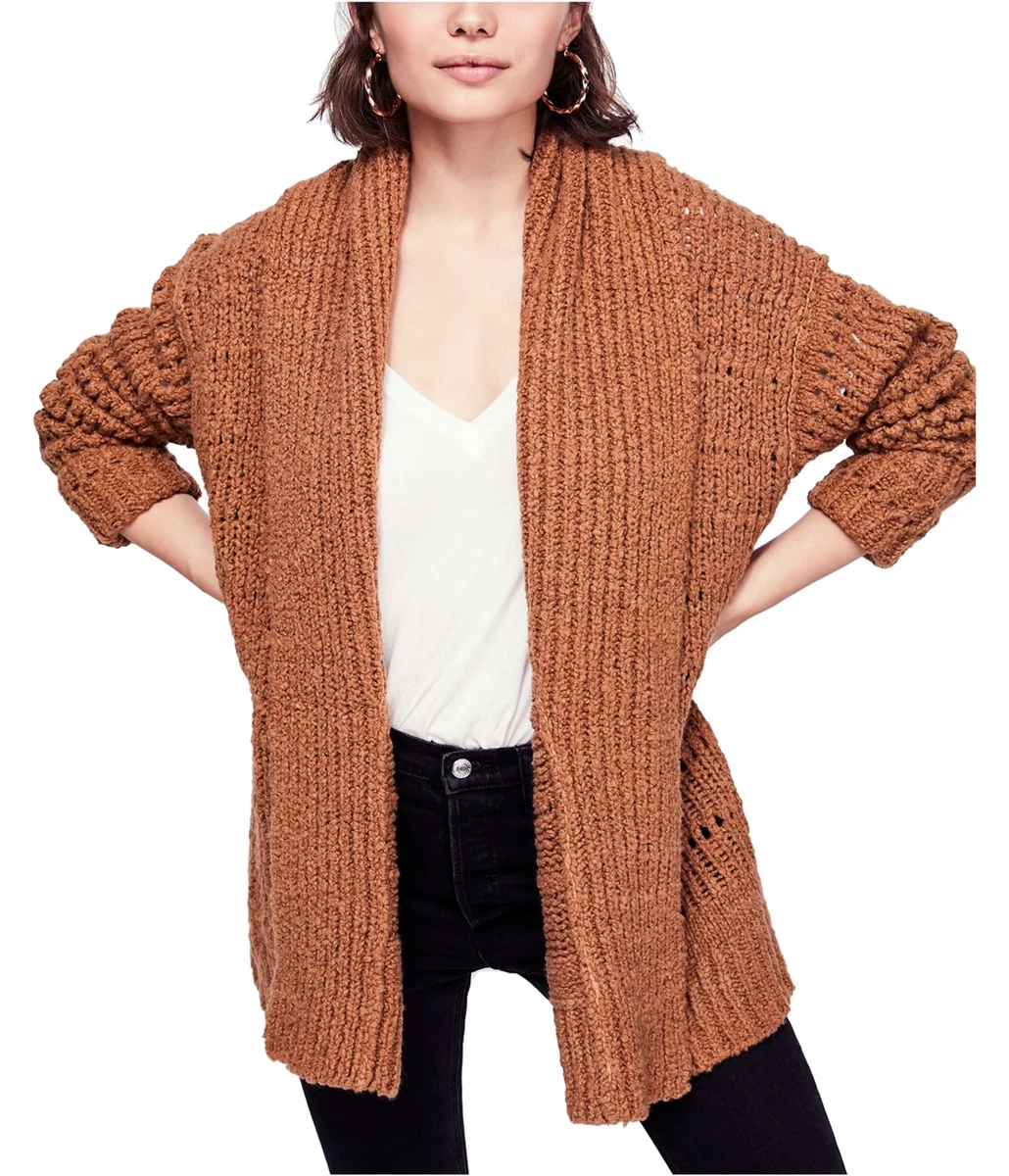 Free People Womens Serene Cardigan Sweater, Brown, X-Small | eBay