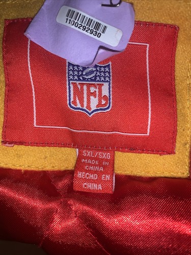 G-lll NFL Pittsburgh Steelers Bomber Jacket Wool Blend Leather Logo Size 5XL - Picture 12 of 12