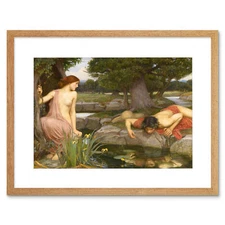 Wee Blue Coo John William Waterhouse Echo Narcissus Old Master Framed Wall Art P
