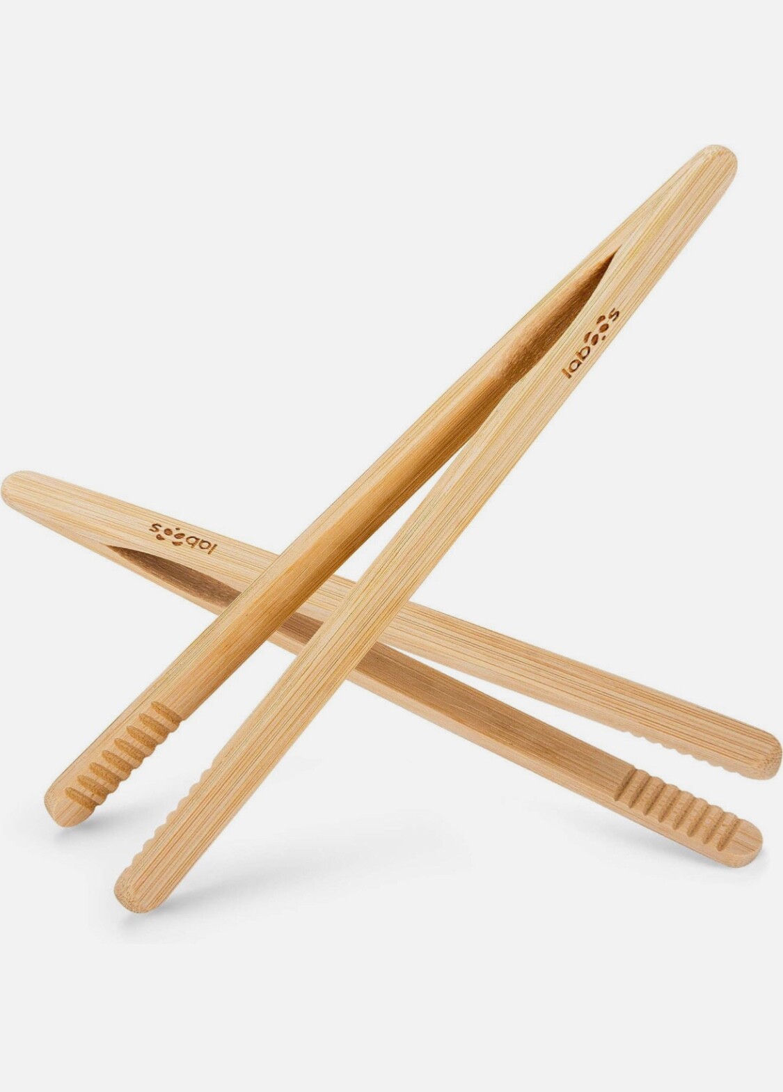 2PCS Pampered Chef 8-Inch Bamboo Toaster Tongs for Kitchen