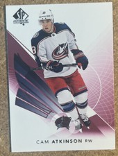 2017-18 Upper Deck SP Authentic RED Cam Atkinson #3 Columbus Blue Jackets