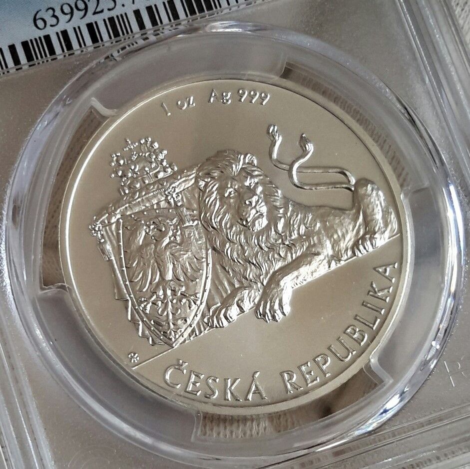 2017 Niue Czech Republic Lion 1 oz. .999 Silver Coin PCGS MS70 Czech Lion