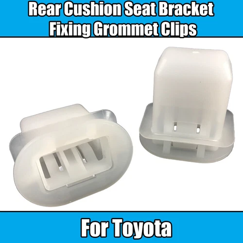 2x Bracket Clips For Toyota Rear Cushion Seat Fixing Grommet Clips White Plastic
