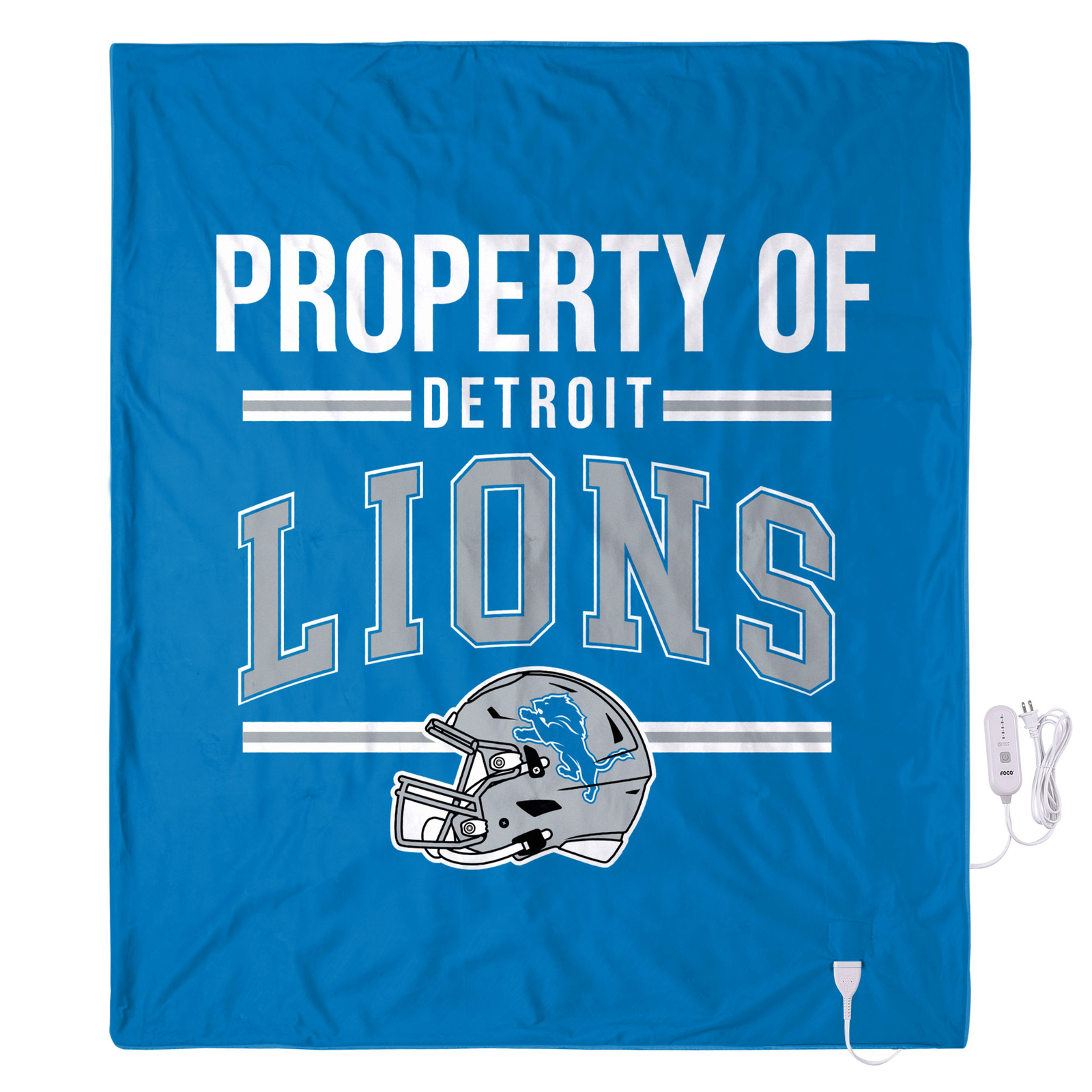 Эксклюзивное одеяло с подогревом FOCO NFL Detroit Lions, 50x60