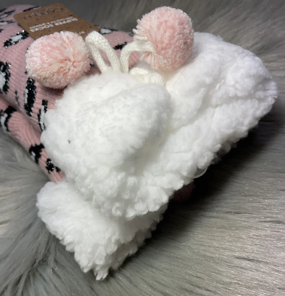 Nuevo con etiquetas Calcetines Zapatilla Capelli Con Piel Sintética Y Pinzas S/M Tallas 9-13 Nuevos Foto 4 de 4