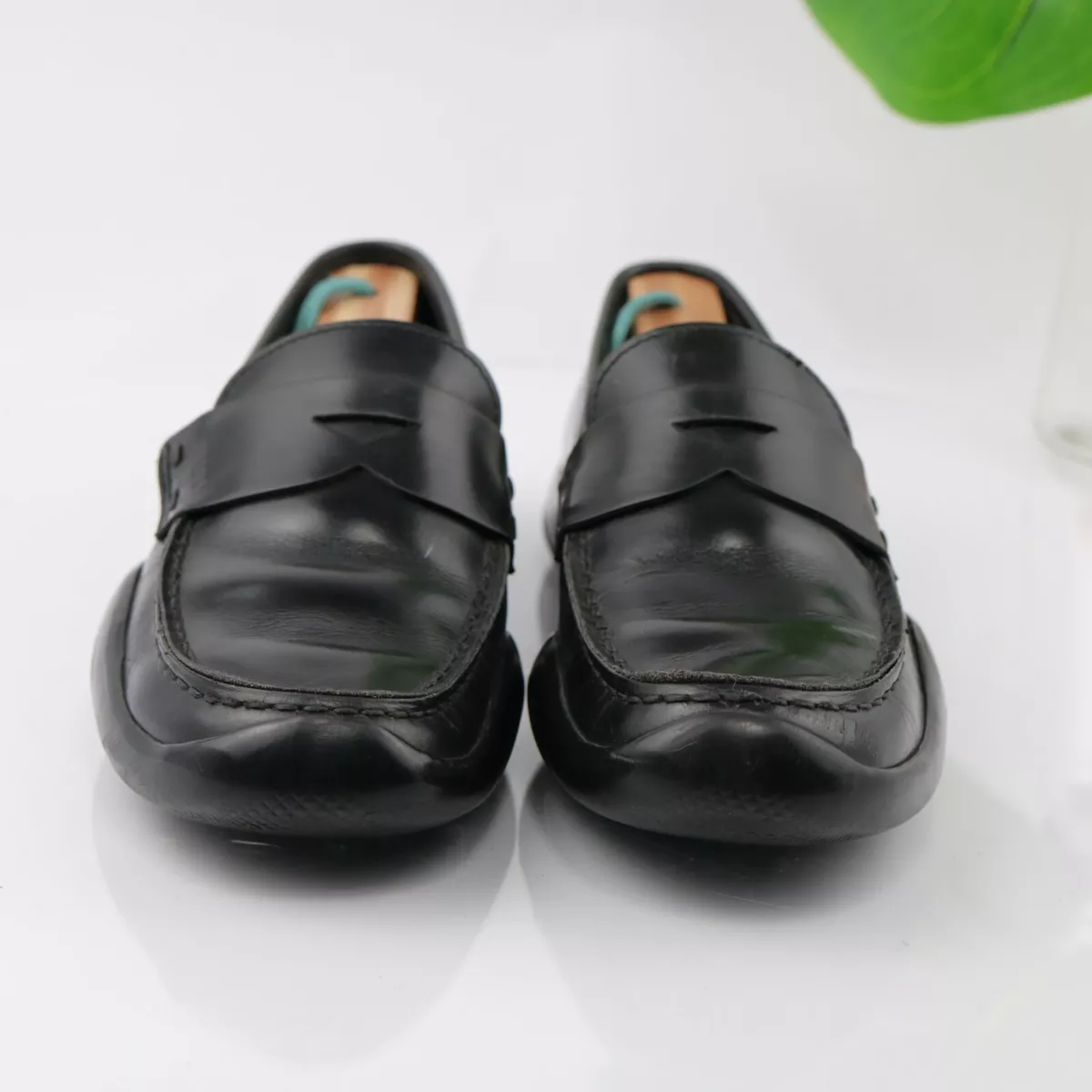 Effortless Elegance: Prada 1153 Vibram Slip On Leather Loafer