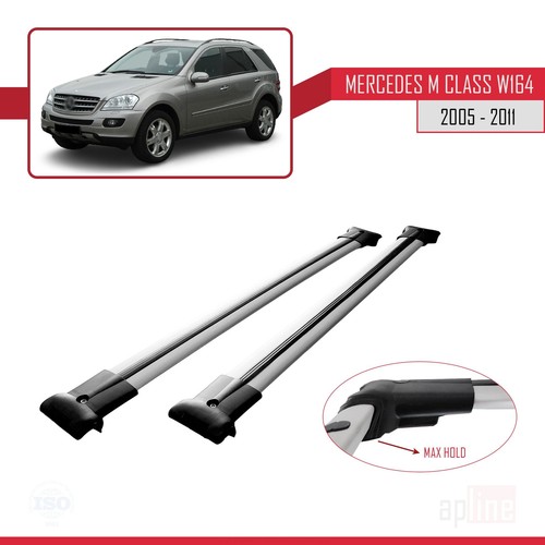 Pour Mercedes M Class (W164) 2005-2011 Barres de Toit Railing Porte-Bagages d... - Foto 5 di 9