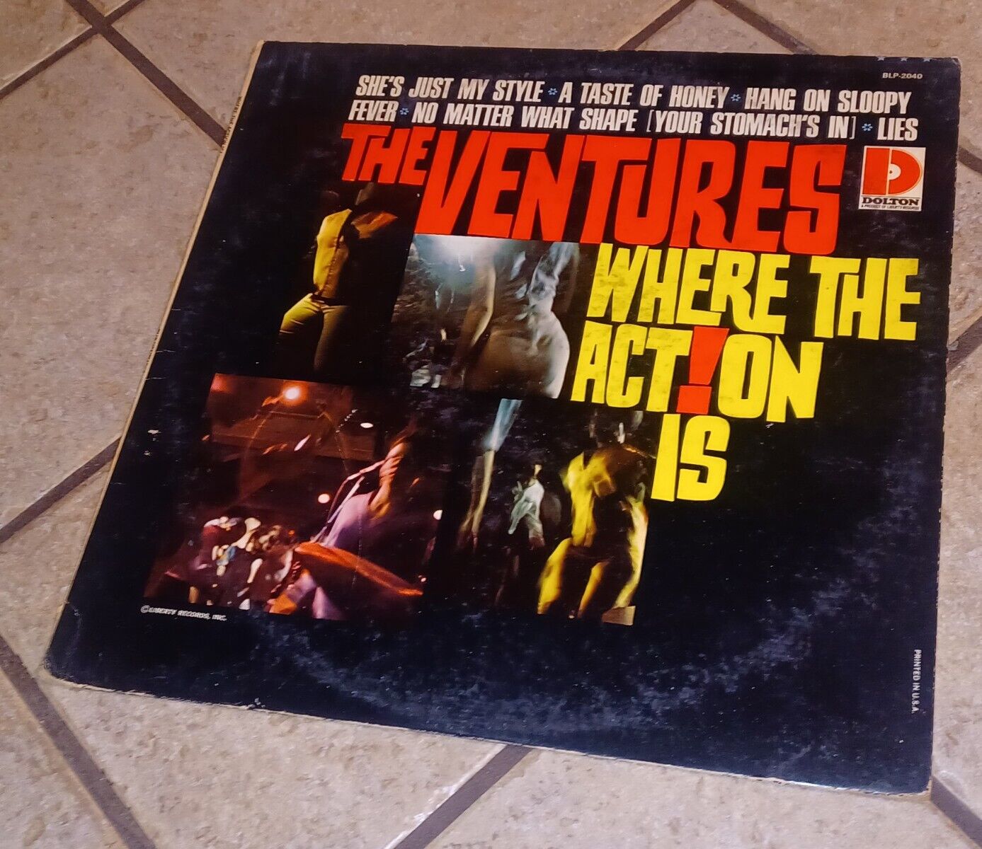 The Ventures Where The Action Is Album Vinyl LP Record 1965 Dolton BLP 2040 VTG