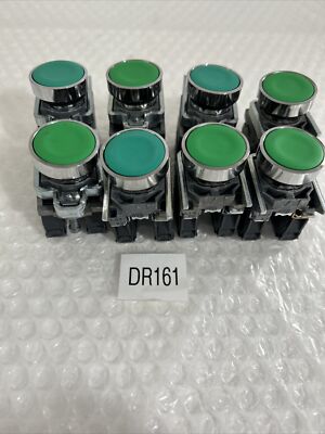 (8)Telemecanique Green Pushbutton with 2 Contacts, ZBE-101 Fast Shipping!