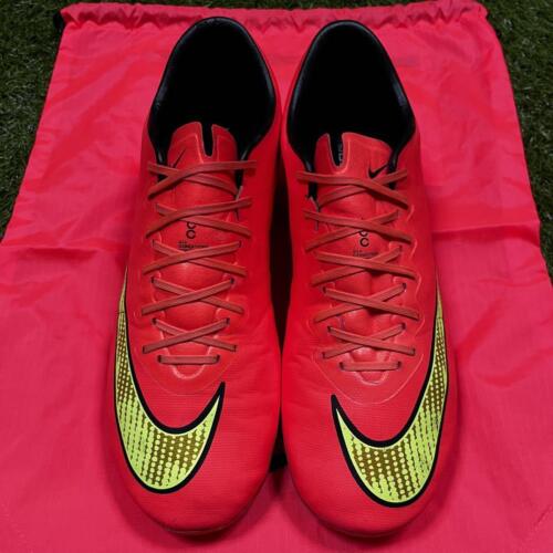 Nike Mercurial Vapor X HG-V Red 649235 690 Soccer Cleats Shoes US 8 Used - Picture 1 of 6