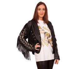 Vintage Tasselled Fringed Biker Jacket By Kobler Cowboy Western Native American