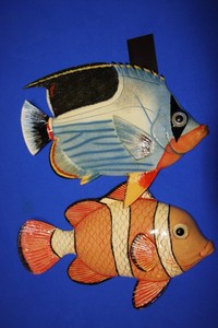 2 Coral Reef Bathroom Decor Tropical Fish Wall Hangings 12 F 51 F 55 Ebay