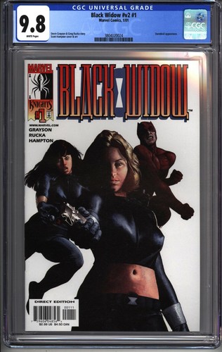 * Black WIDOW #1 Vol 2 CGC 9.8 2001 Yelena Belova Daredevil Rucka (3804020024) *