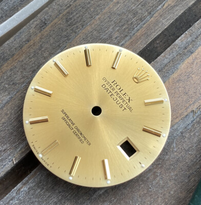 Rolex Dial Datejust Mens Original Champagne Index For Model No 16233 16013