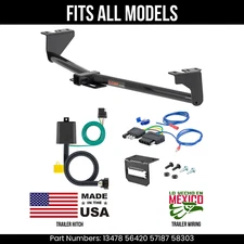 For 22-24 Kia Carnival Trailer Hitch w/ 5Pin Wiring Harness Fits All Models Curt
