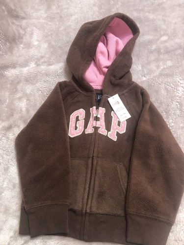 BNWT Baby Gap Brown \u0026 Pink Hoodie Age 3 